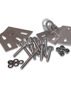 Anchoring plate 3-fold with counterplate cpl